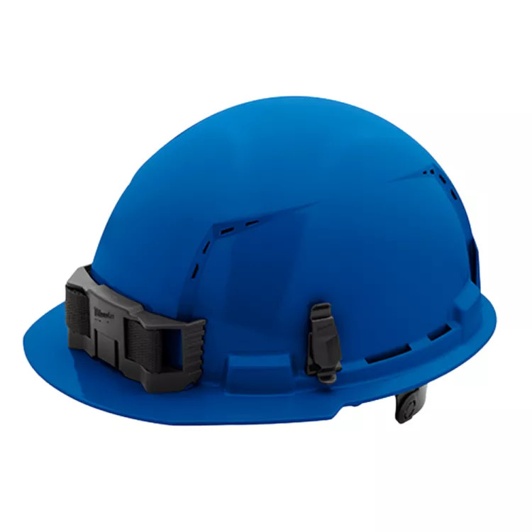 Milwaukee 48-73-1224 Vented Hard Hat with 6pt Ratcheting, Class C, Blue - Front Brim