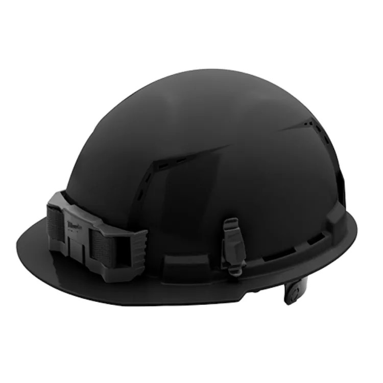 Milwaukee 48-73-1230 Vented Hard Hat with 6pt Ratcheting, Class C, Black - Front Brim