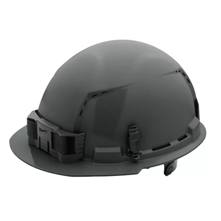 Milwaukee 48-73-1234 Vented Hard Hat with 6pt Ratcheting, Class C, Gray - Front Brim