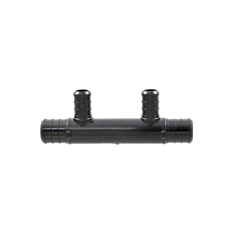 3/4" PEX Open End Manifold Tee, 2-Port - Crimp