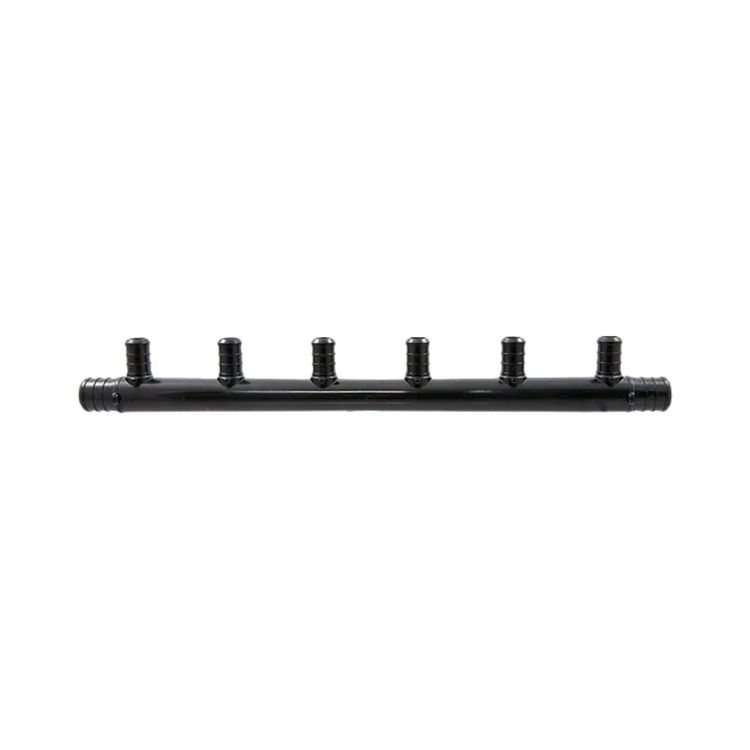 3/4" PEX Open End Manifold Tee, 6-Port - Crimp