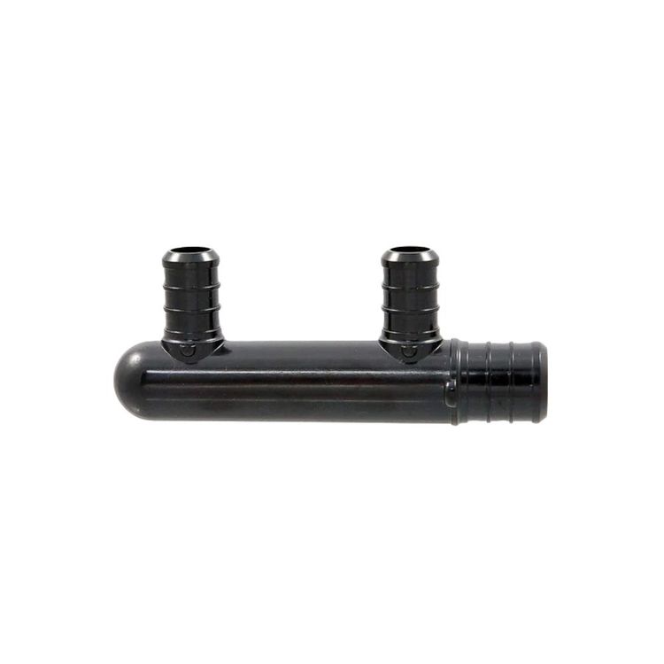 3/4in PEX Close Multiport End Manifold Tee, 2-Port - Crimp, for Potable Water Systems
