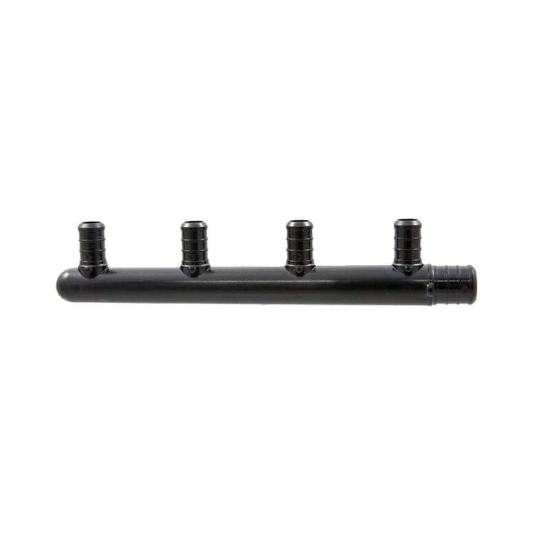 3/4" PEX Close End Manifold Tee, 4-Port - Crimp