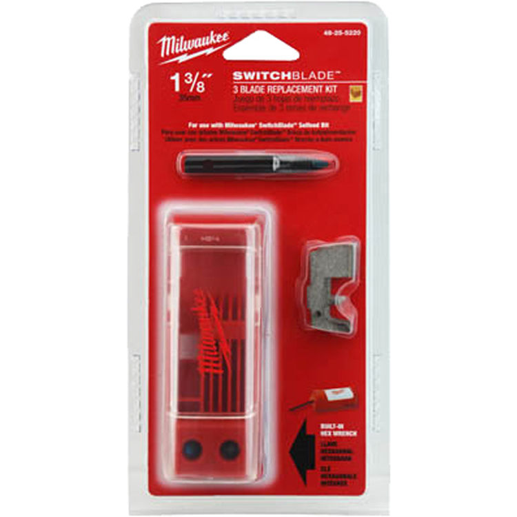 Milwaukee 48-25-5220 model 1-3/8" Switchblade Self-Feed 3-Blade Replacement Kit 