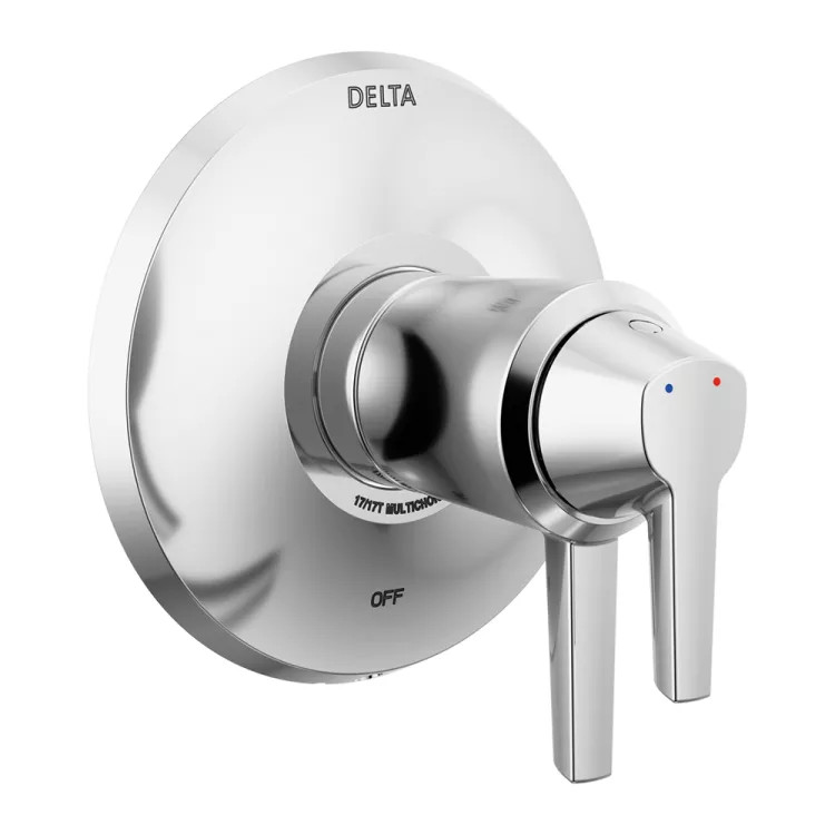 Delta Galeon TempAssure 17T Series Two-Handle Valve Trim, Lever Handles, Lumicoat Polished Chrome - T17T071-PR