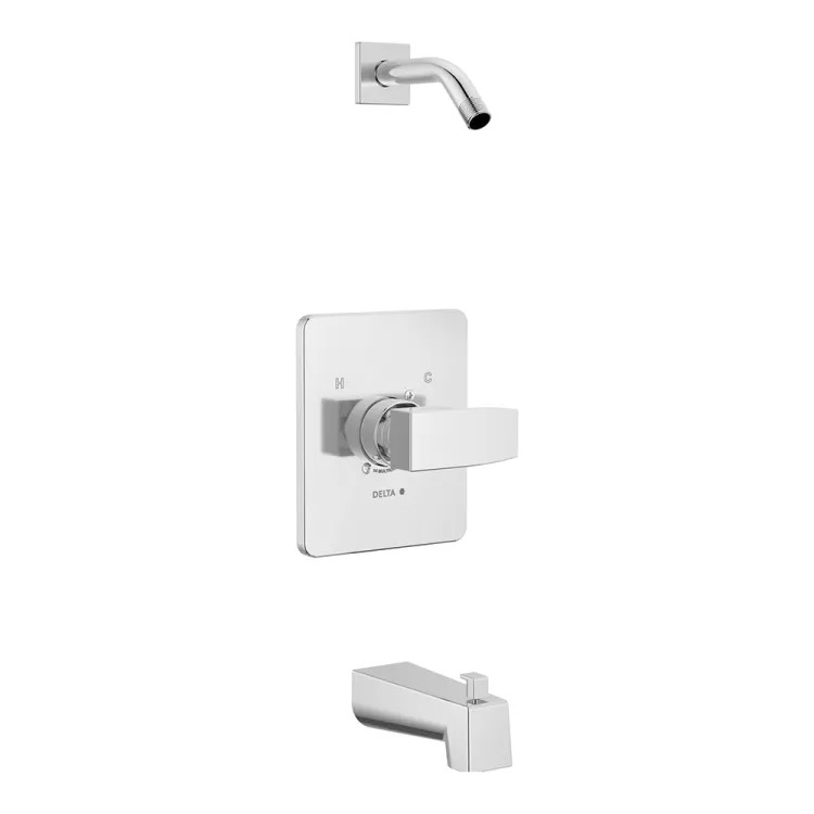 Delta Ara Monitor 14 Series Pressure-Balanced Tub/Shower Faucet, Single-Handle, Lever Handle, Less Showerhead, Project Pack, Chrome - T14467-LHD-PP