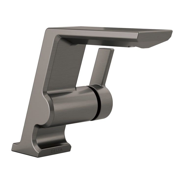 Delta Pivotal Black Stainless Lavatory Faucet with Escutcheon, Metal Pop-Up, Lumicoat, 1.2 GPM, Single-Handle, DIAMOND Seal, Lever Handle - 599-KS-PR-MPU-DST
