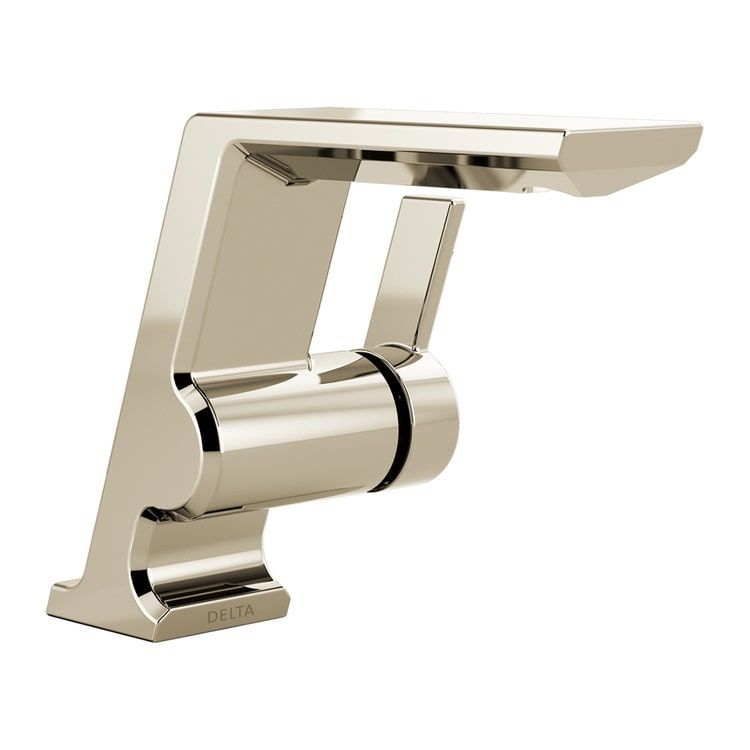 Delta Pivotal Polished Nickel Lavatory Faucet with Escutcheon, Less Pop-Up, Lumicoat, 1.2 GPM, Single-Handle, DIAMOND Seal, Lever Handle - 599-PN-PR-LPU-DST