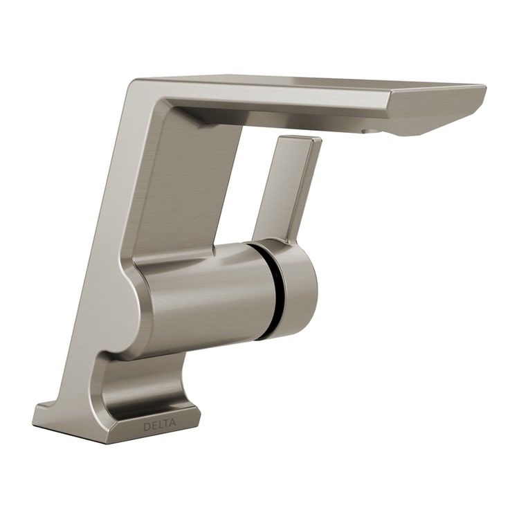 Delta Pivotal Stainless Lavatory Faucet with Escutcheon, Metal Pop-Up, Lumicoat, 1.2 GPM, Single-Handle, DIAMOND Seal, Lever Handle - 599-SS-PR-MPU-DST