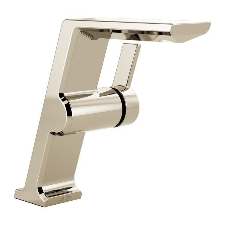 Delta Pivotal Mid-Height Polished Nickel Lavatory Faucet, Less Drain, Lumicoat, 1.2 GPM, Single-Handle, DIAMOND Seal, Lever Handle - 699-PN-PR-DST