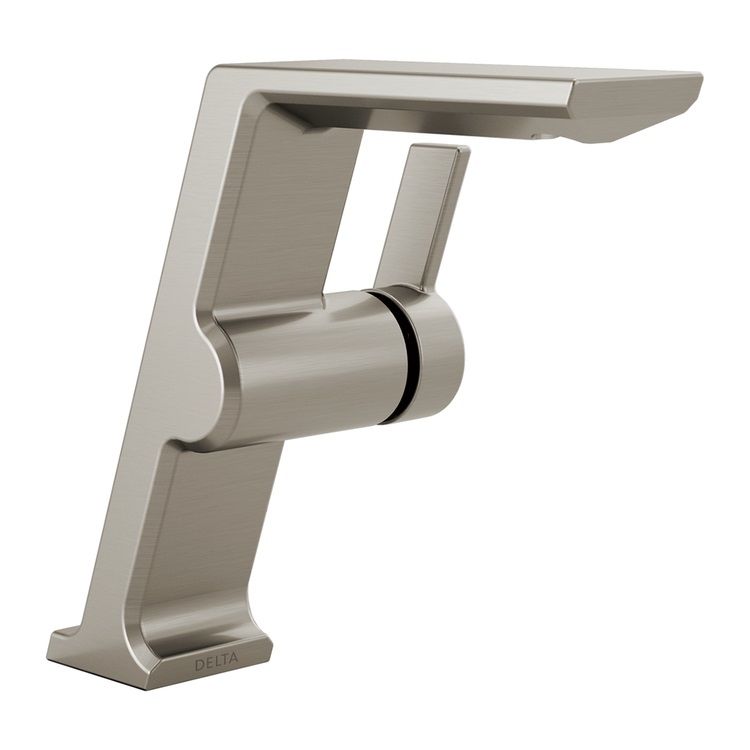 Delta Pivotal Mid-Height Stainless Lavatory Faucet, Less Drain, Lumicoat, 1.2 GPM, Single-Handle, DIAMOND Seal, Lever Handle - 699-SS-PR-DST