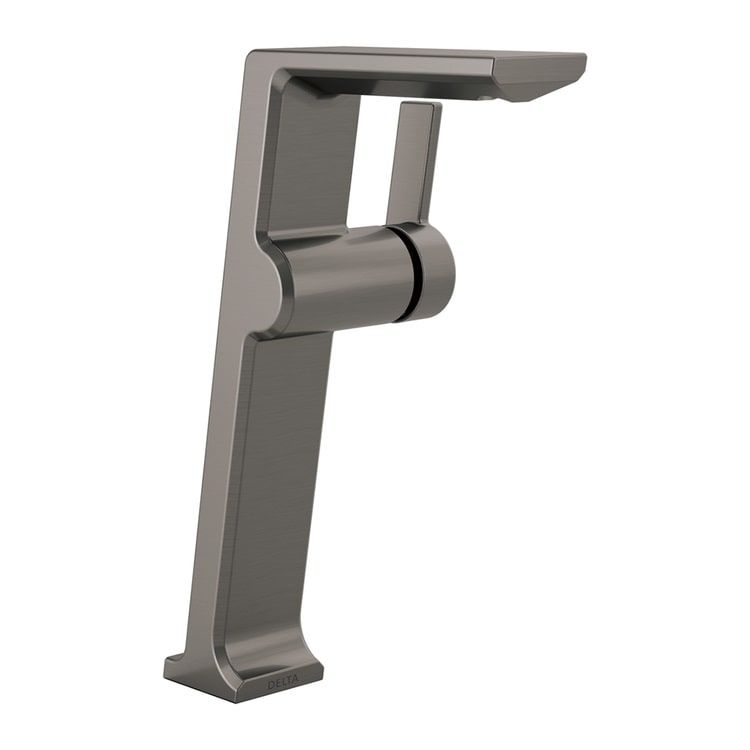 Delta Pivotal Black Stainless Vessel Lavatory Faucet, Less Drain, Lumicoat, 1.2 GPM, Single-Handle, DIAMOND Seal, Lever Handle - 799-KS-PR-DST