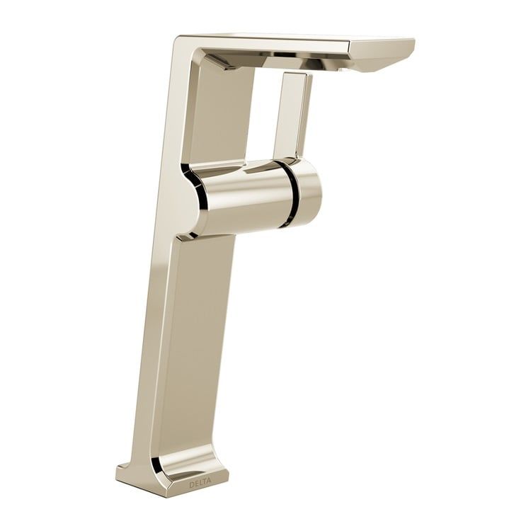 Delta Pivotal Polished Nickel Vessel Lavatory Faucet, Less Drain, Lumicoat, 1.2 GPM, Single-Handle, DIAMOND Seal, Lever Handle - 799-PN-PR-DST