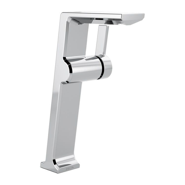Delta Pivotal Chrome Vessel Lavatory Faucet, Less Drain, Lumicoat, 1.2 GPM, Single-Handle, DIAMOND Seal, Lever Handle - 799-PR-DST