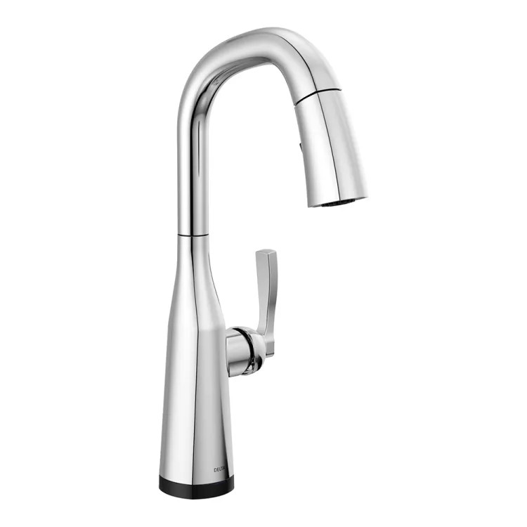Delta Stryke One-Handle Pull-Down Chrome Kitchen Faucet, 1.8 GPM, Lever Handle, Diamond Seal, Touch2O, ADA - 9976T-PR-DST