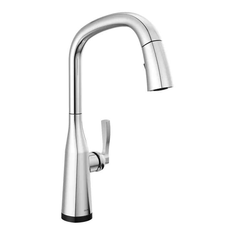 Delta Stryke One-Handle Pull-Down Chrome Kitchen Faucet, 1.8 GPM, Lever Handle, Diamond Seal, Touch2O, Voice IQ, ADA - 9176TV-PR-DST