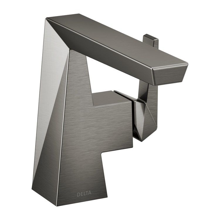 Delta Trillian Single Handle Bathroom Faucet, Less Pop-Up, 1.2 GPM, Lumicoat Black Stainless - 543-KS-PR-LPU-DST