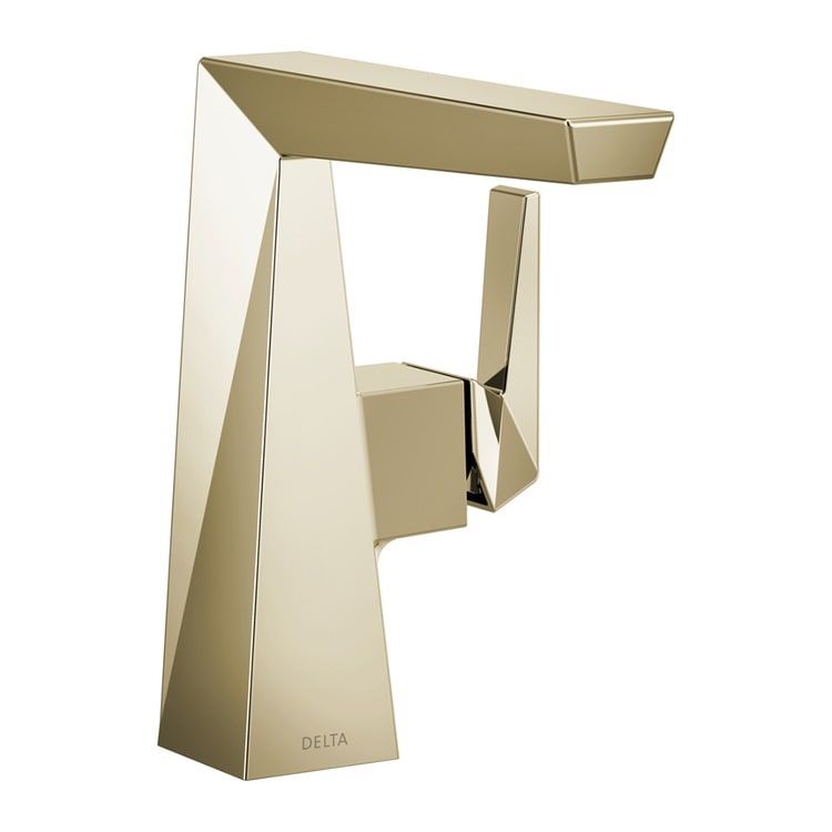 Delta Trillian Mid-Height Polished Nickel Lavatory Faucet, Less Drain, Lumicoat, 1.2 GPM, Single-Handle, DIAMOND Seal, Lever Handle - 643-PN-PR-DST