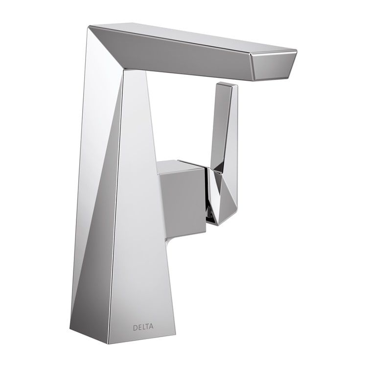 Delta Trillian Mid-Height Chrome Lavatory Faucet, Less Drain, Lumicoat, 1.2 GPM, Single-Handle, DIAMOND Seal, Lever Handle - 643-PR-DST