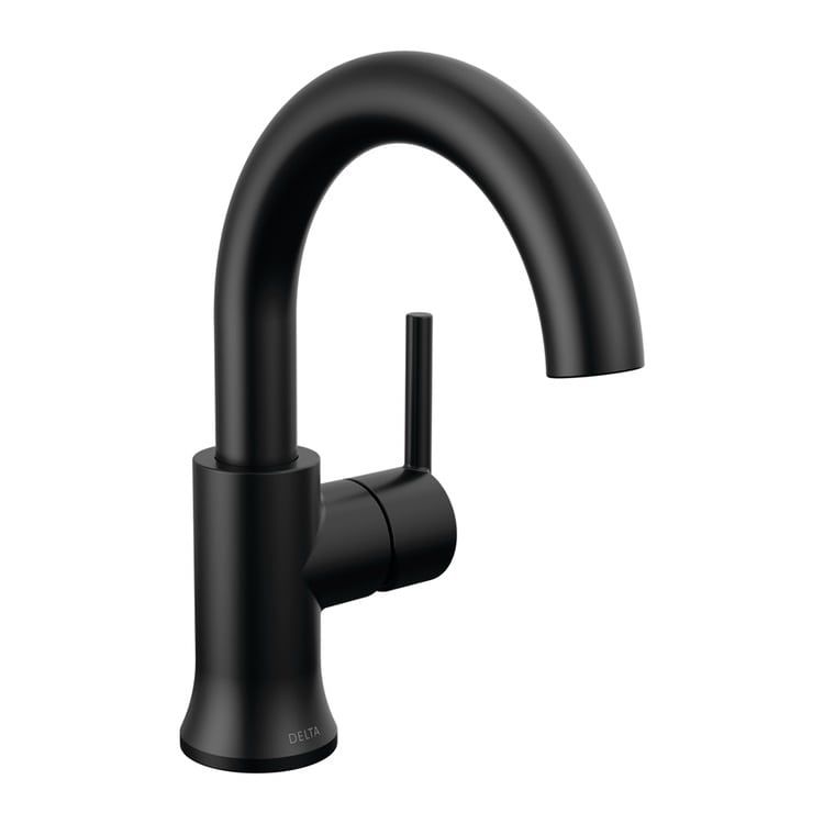 Delta Trinsic Single-Handle Bathroom Faucet w/ Pop-Up, Rigid Spout, 1.2 GPM, Matte Black - 559HAR-BL-DST