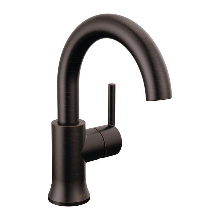 Delta Trinsic Single-Handle Bathroom Faucet w/ Pop-Up, Rigid Spout, 1.2 GPM, Venetian Bronze - 559HAR-RB-DST