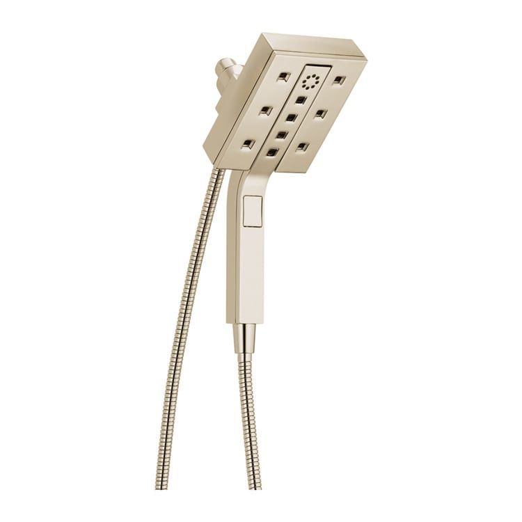 Delta H2Okinetic In2ition 4-Setting Two-In-One Shower with MagnaTite Docking Technology, 2.5 GPM, Lumicoat Polished Nickel - 58473-PN-PR25