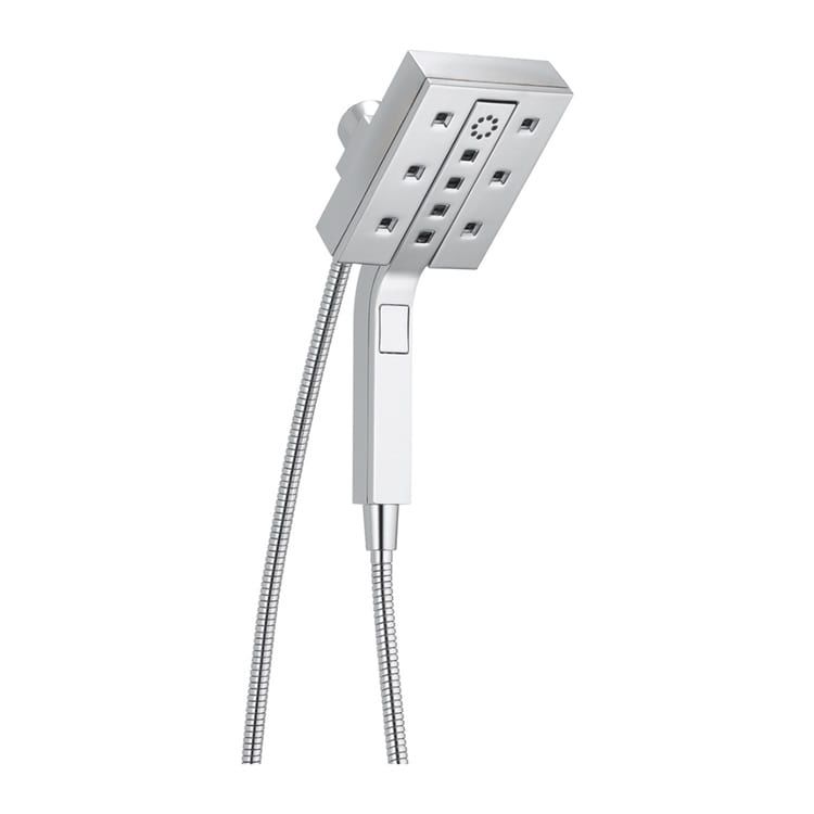 Delta Universal Showering In2ition H2Okinetic 4-Setting Two-In-One Shower with Touch-Clean Holes, 1.75 GPM, Lumicoat Chrome - 58473-PR
