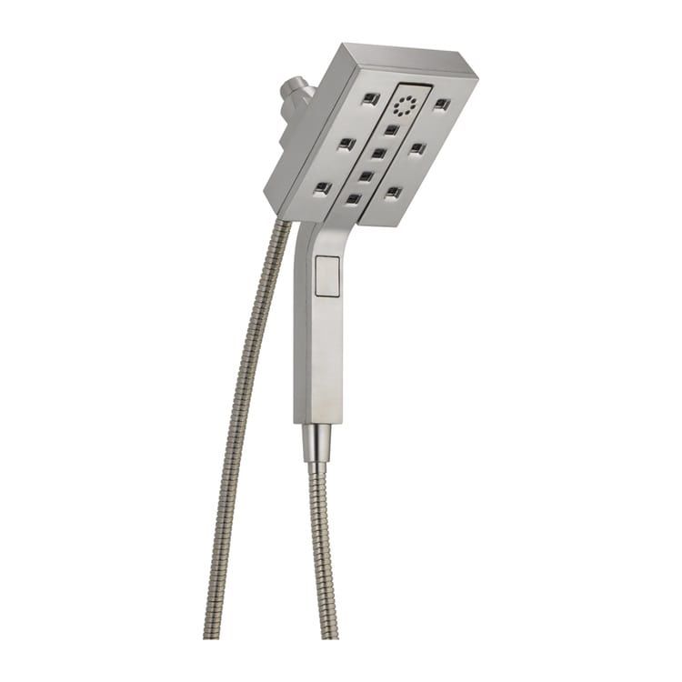 Delta In2ition 4-Setting 2.5 GPM Two-in-One Shower, H2Okinetic Technology, Touch-Clean Spray Nozzles, Lumicoat Stainless - 58473-SS-PR25