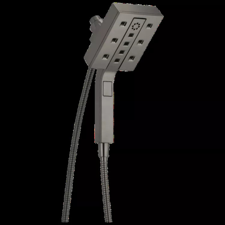 Delta Universal Showering 1.75 GPM 4-Setting Two-In-One Shower, H2Okinetic Technology, Touch-Clean Spray Nozzles,  Lumicoat Black Stainless - 58473-KS-PR