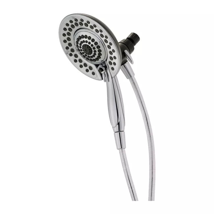 Delta Universal Showering In2ition 5-Setting Two-In-One Shower with Touch-Clean Nozzles, Round, 1.75 GPM, Chrome - 75583C