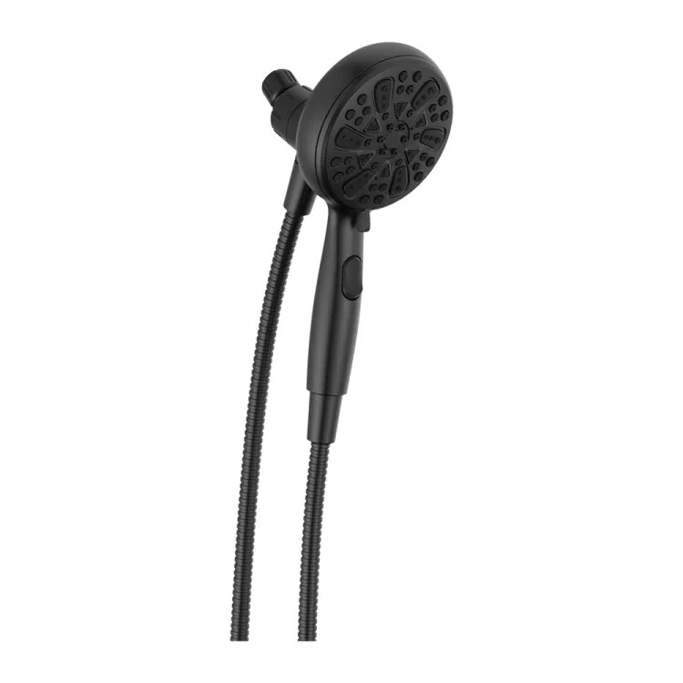 Delta 6-Setting SureDock Magnetic Hand Shower with 72in Metal Hose, Touch-Clean Nozzles, 1.75 GPM, Matte Black - 75609BL