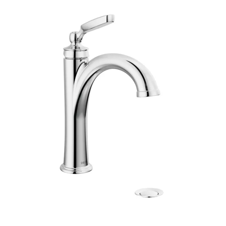 Delta Woodhurst Single-Handle Bathroom Faucet, Deck Mount, 1.2 GPM, Chrome - 532-MPU-DST