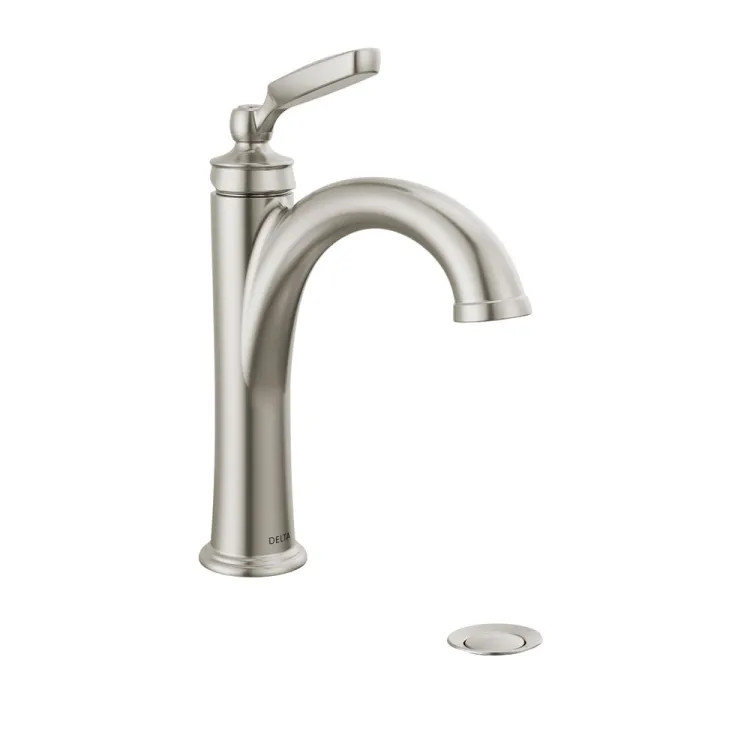 Delta Woodhurst Single-Handle Bathroom Faucet, Deck Mount, 1.2 GPM, Stainless - 532-SSMPU-DST