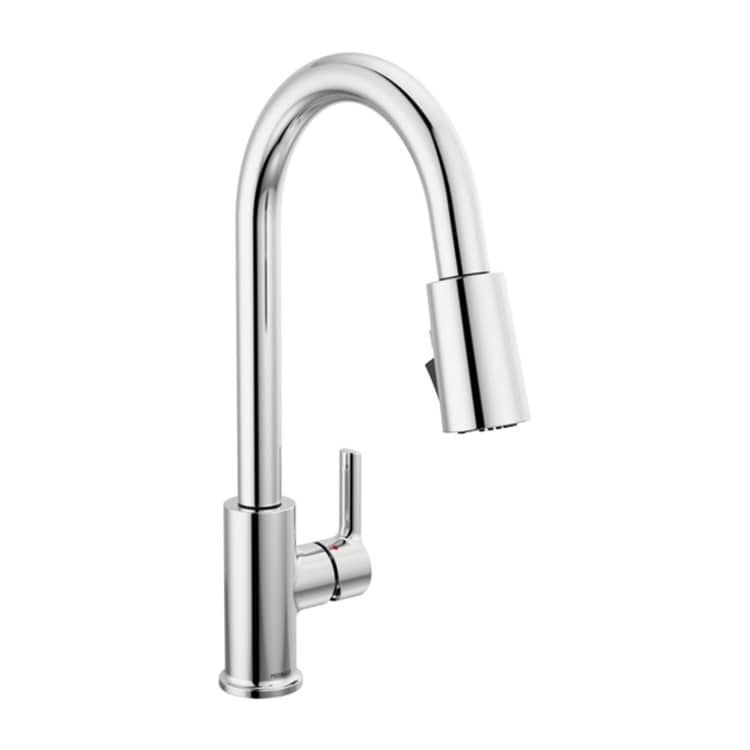 Peerless Flute Single Handle Pull-Down Kitchen Faucet, Chrome - P7912LF