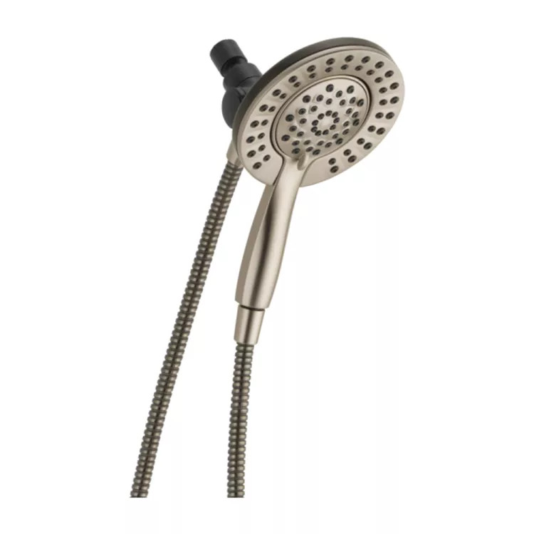 Peerless 4-Setting Two-In-One Combo Shower with 60in Ribbon Hose, WaterSense, 1.75 GPM, Brushed Nickel - 76955CSN