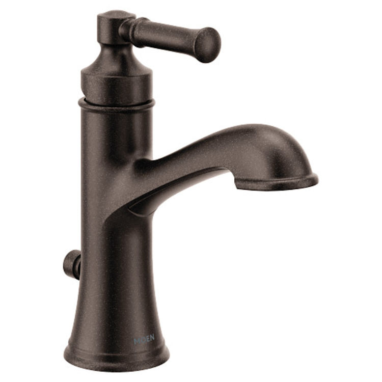 Moen Dartmoor Single-Handle High Arc Bathroom Faucet with Metal Pop-Up, 1.2 GPM, Pivot Action Lever Handle, Oil-Rubbed Bronze - 6803ORB