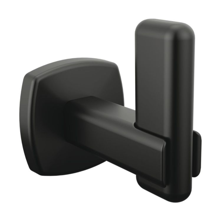 Brizo Allaria Robe Hook, Metal Constructed, Matte Black - 693467-BL