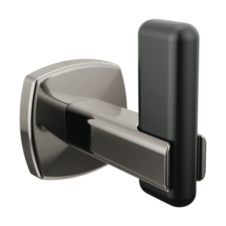 Brizo Allaria Robe Hook, Metal Constructed, Brilliance Black Onyx/Matte Black - 693467-BNXBL