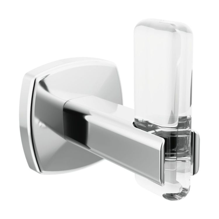 Brizo Allaria Robe Hook, Metal Constructed, Polished Chrome/Acrylic - 693467-PCCL