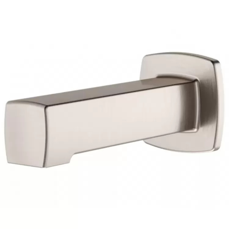 Pfister Wall Mounted Brushed Nickel Non-Diverter Tub Spout, 1/2-inch Connecion Size, NPT, Metal - 920-247J