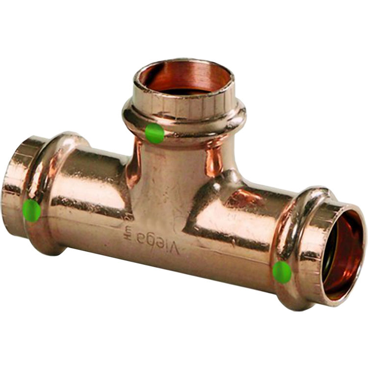 Viega 15538 2"x2"x1/2" Copper Tee