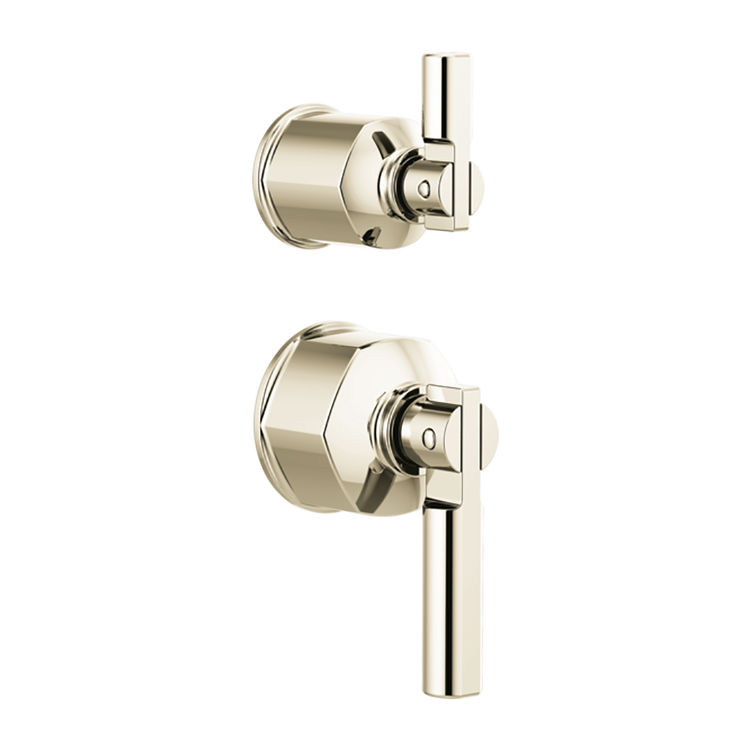 Brizo Invari Pressure Balance Valve with Integrated Diverter Trim Lever Handle Kit, Brilliance Polished Nickel - HL75P76-PN