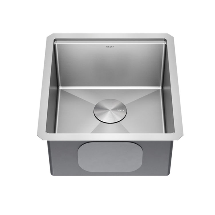 Delta Lorelai 17" x 19" x 9-1/2" Single Bowl Bar Prep Kitchen Sink, Stainless Steel - 95B9032-17S-SS