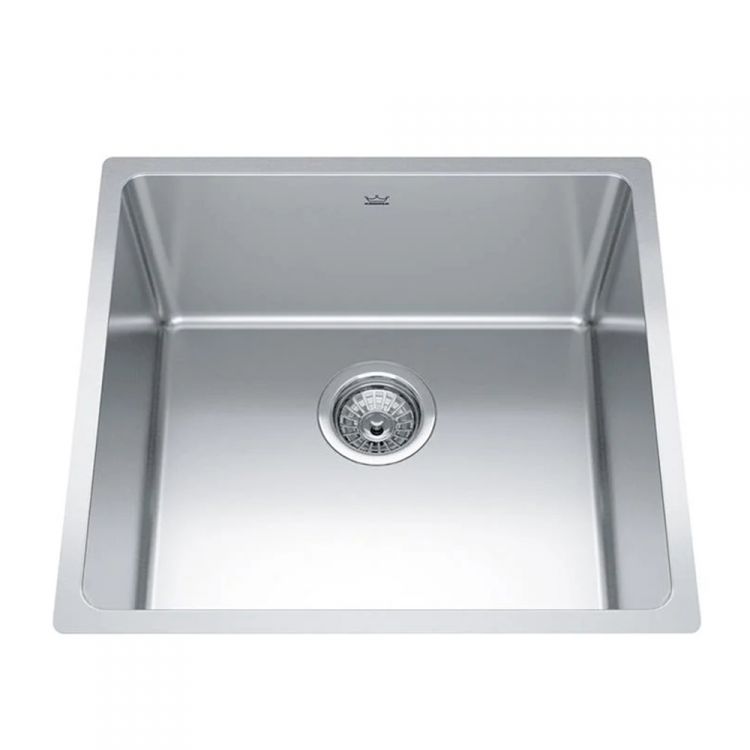 Franke Brookmore 19-1/2 x 18" Undermount Single-Bowl Bar/Preparation Sink, Stainless Steel, Pearl - BSU1820-9N ( 122.0637.640)