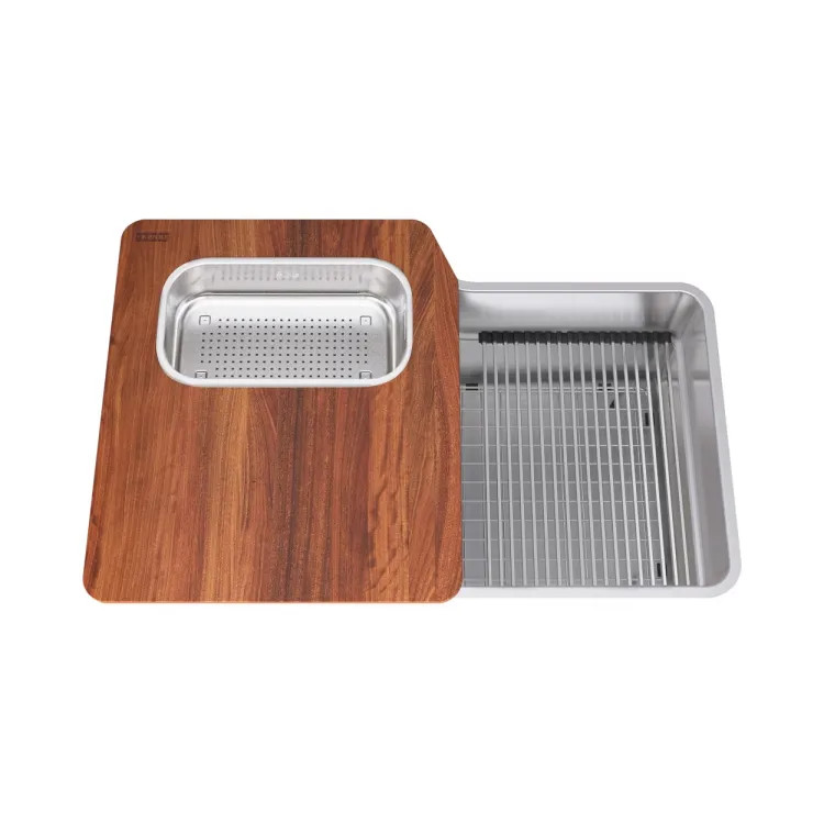 Franke Orca 2 30" x 20" Undermount Single-Bowl Workcenter Kitchen Sink, Stainless Steel - OR2X110-WKC (122.0672.203)(