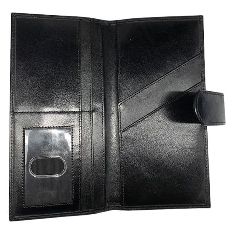 Goldback Wallet, Genuine Leather - Black