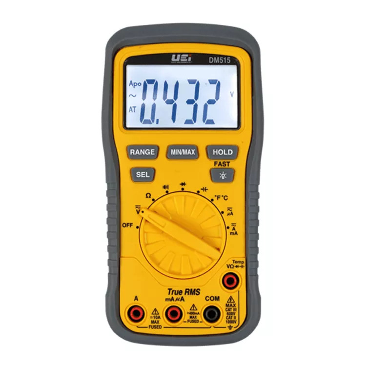 UEi 1000V True RMS Multimeter with Temperature/HVAC Functionality - DM515