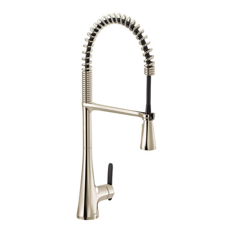 Moen Sinema Single Handle Semi Pro Spring Pulldown Kitchen Faucet, MotionSense Wave, Polished Nickel - S5235EWNL