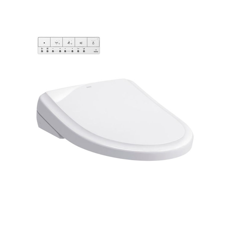 TOTO Elongated WASHLET S7, EWATER+, PREMIST, Heated Seat, Night Light, Classic Cotton - SW4724AT40#01