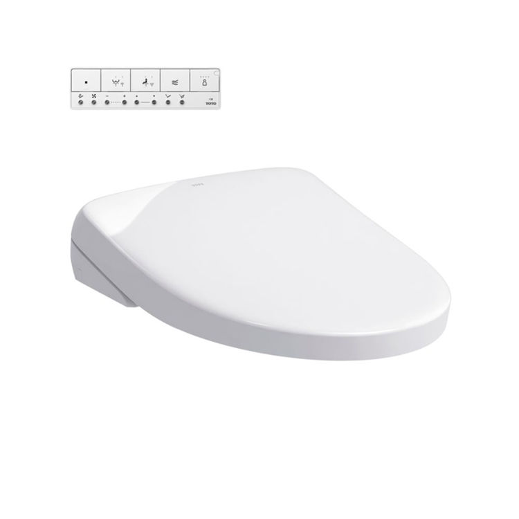 TOTO WASHLET S7 Contemporary Elongated Seat w/ EWATER+, PREMIST, Auto Flush, Cotton White - SW4726AT40#01